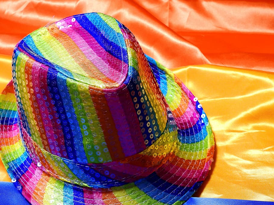hat, headwear, carnival, move, costume, dress up, mask, fabric HD wallpaper