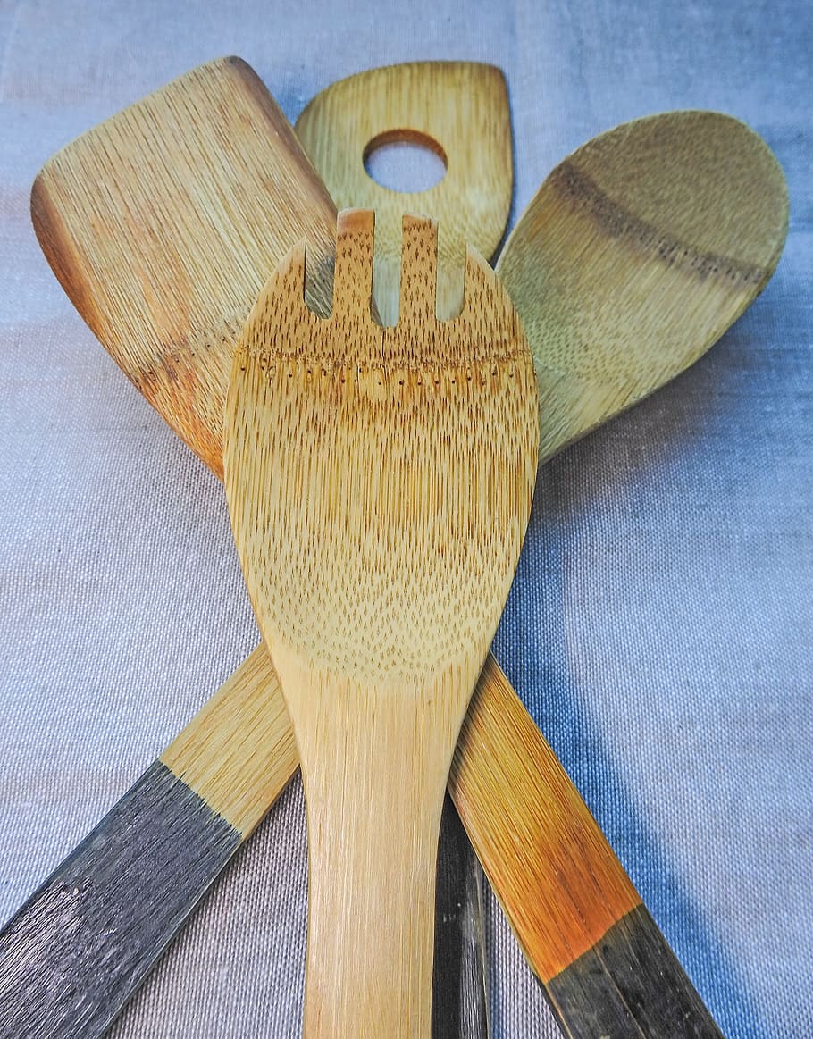 kitchen, wooden, tools, interior, set, equipment, wood - material HD wallpaper