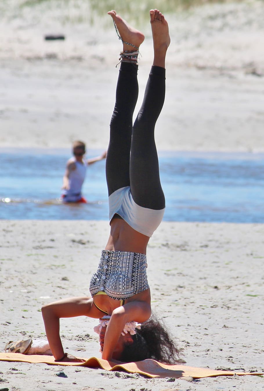 Yoga Poses On Beach Baltic Sea Stock Photo 1480180385 | Shutterstock