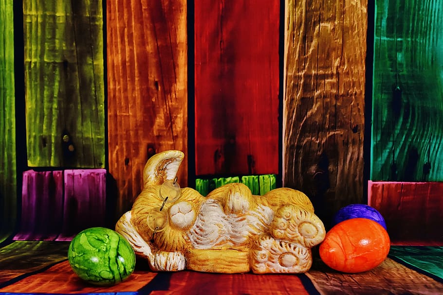 easter bunny, glasses, sleep, happy easter, egg, colorful eggs HD wallpaper