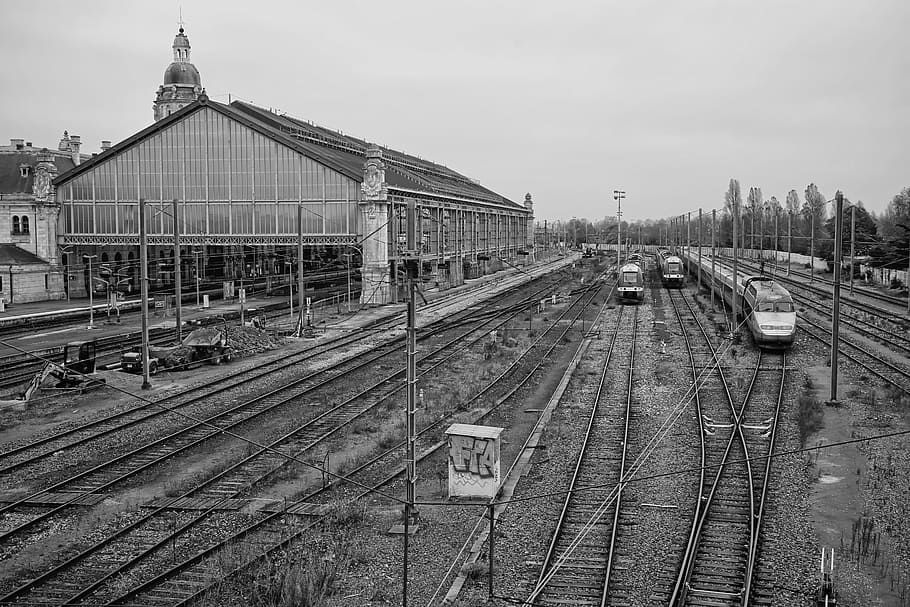 Train, Station, Railway, Sncf, Track, switch, railroad track HD wallpaper