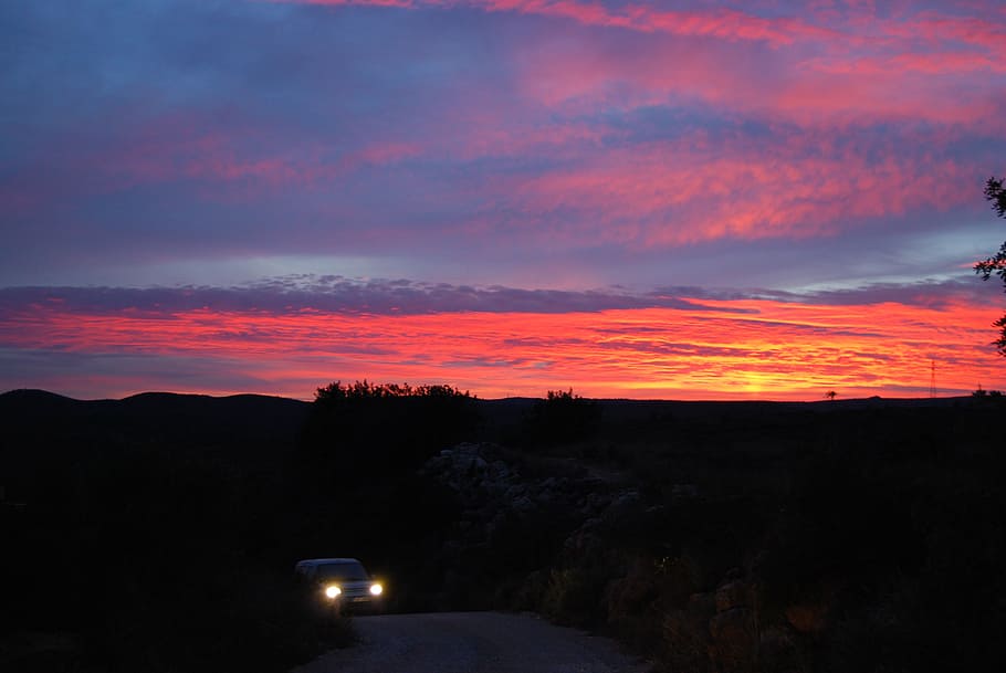 landscape, valencia, clouds, sunset, scenario, sky, dusk, cloud - sky HD wallpaper