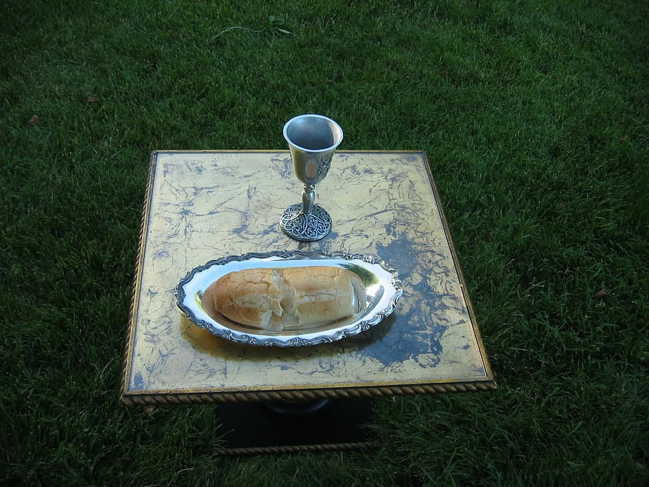 Communion, Bread, Bread, Wine, Religion, chalice, christian HD wallpaper