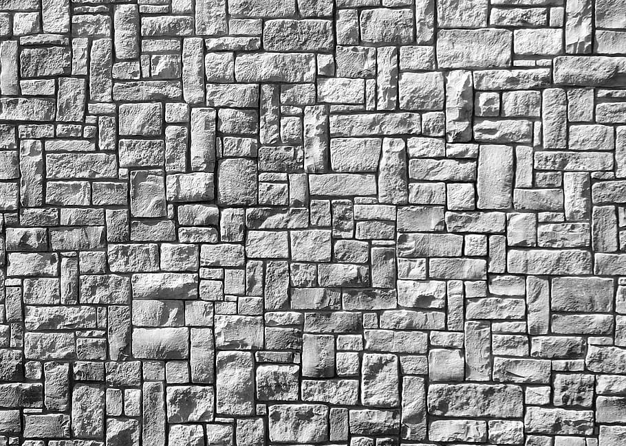 gray block paving, Stones, Bricks, Walls, Construction, architecture, HD wallpaper