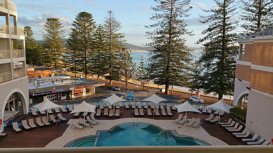 Holiday, View, Window, Pool, holiday view, window view, vacation HD wallpaper