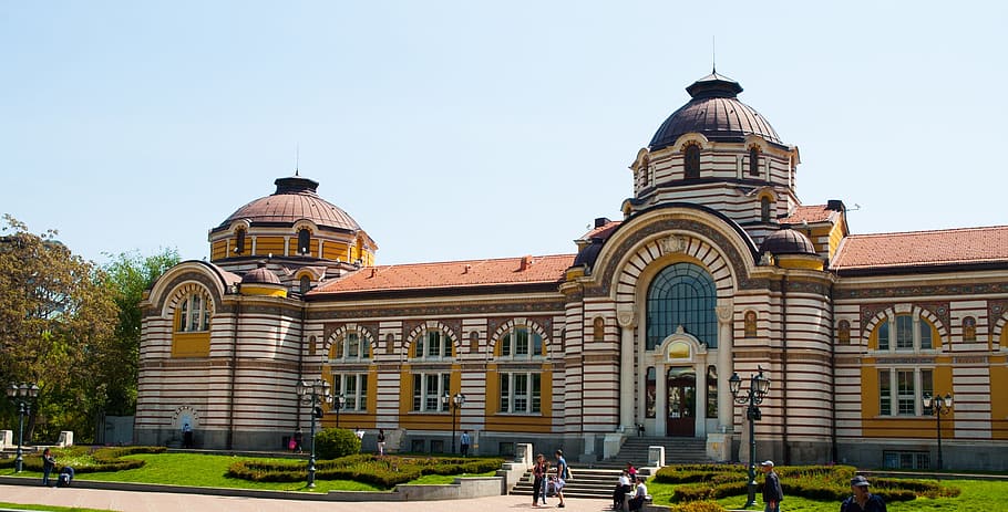 sofia, bulgaria, bathing house, architecture, building, europe HD wallpaper