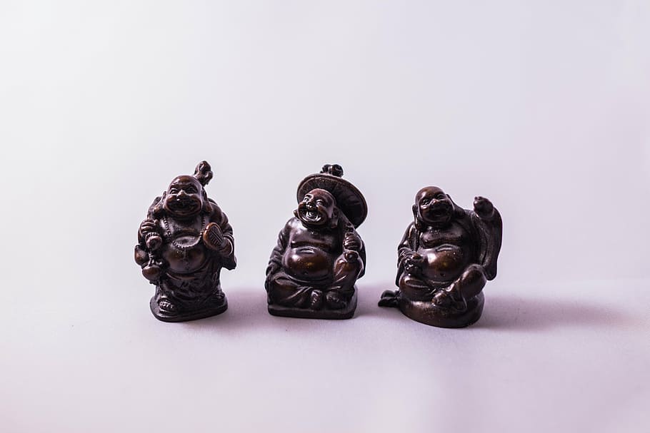 buddha, figurines, image, luck, merry, indoors, studio shot HD wallpaper