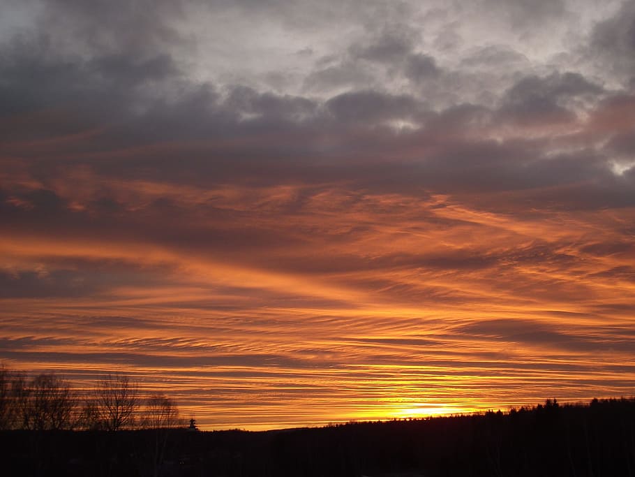 sunset, sky, clouds, cloud - sky, beauty in nature, scenics - nature HD wallpaper