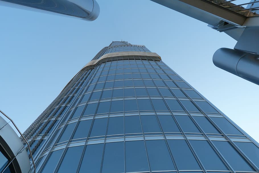 Burj, Skyscraper, Architecture, dubai, low angle view, window HD wallpaper
