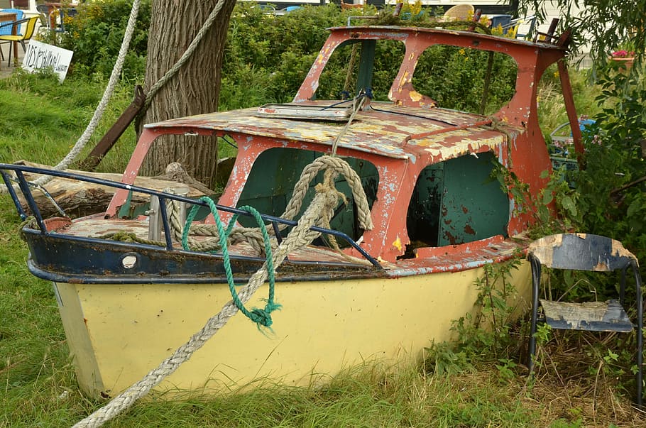 Boat, Ship Wreck, Rust, Expired, old, resting place, nautical Vessel HD wallpaper