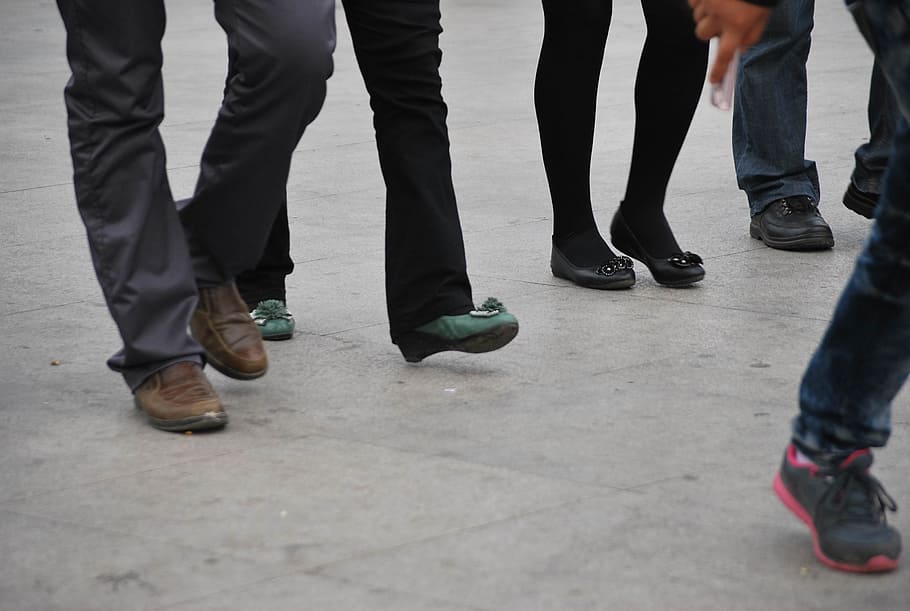 person wears assorted-color shoes, Legs, Walking, Limbs, Motion HD wallpaper