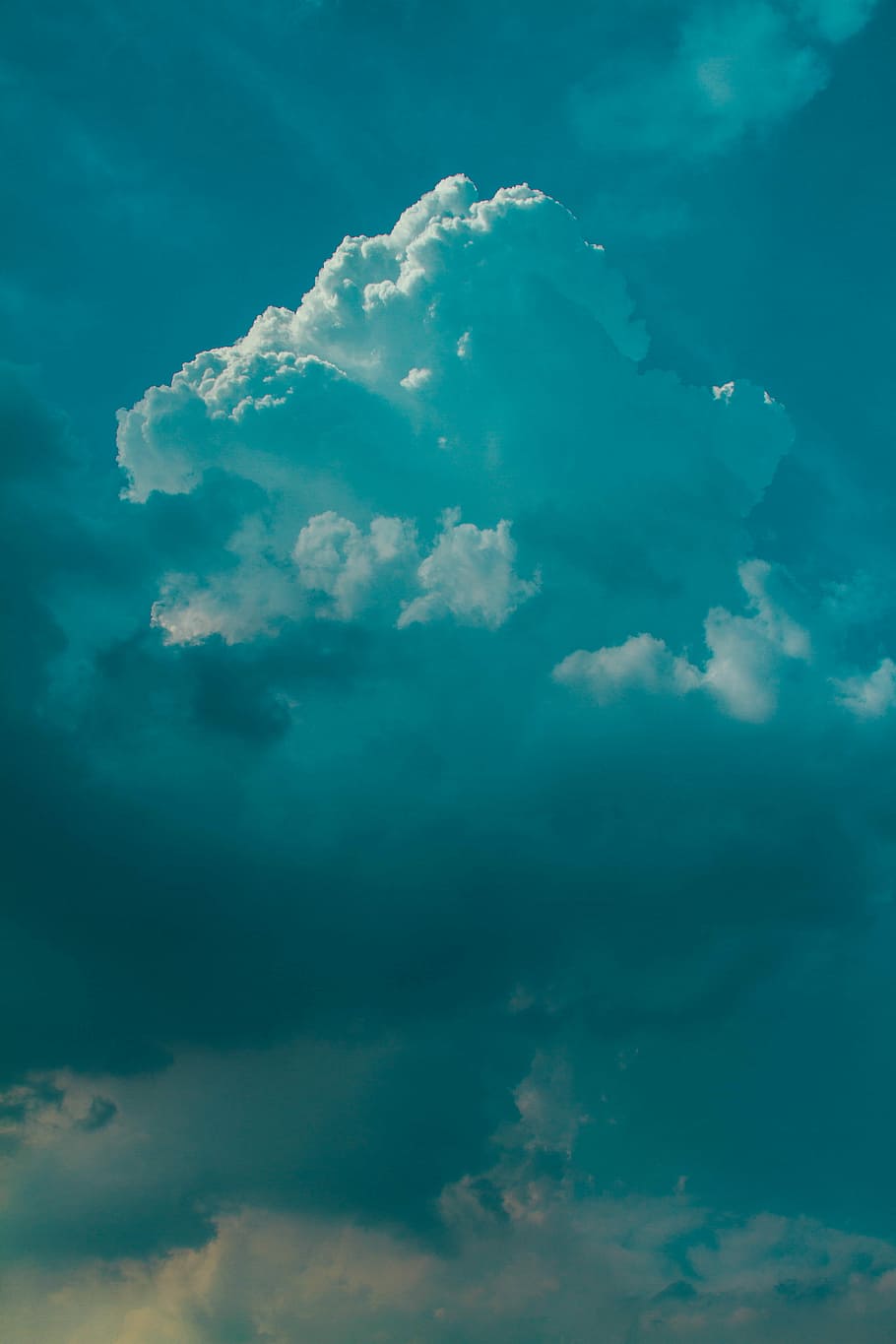 aerial photography of cloudy sky, white cloud formation, clouds HD wallpaper