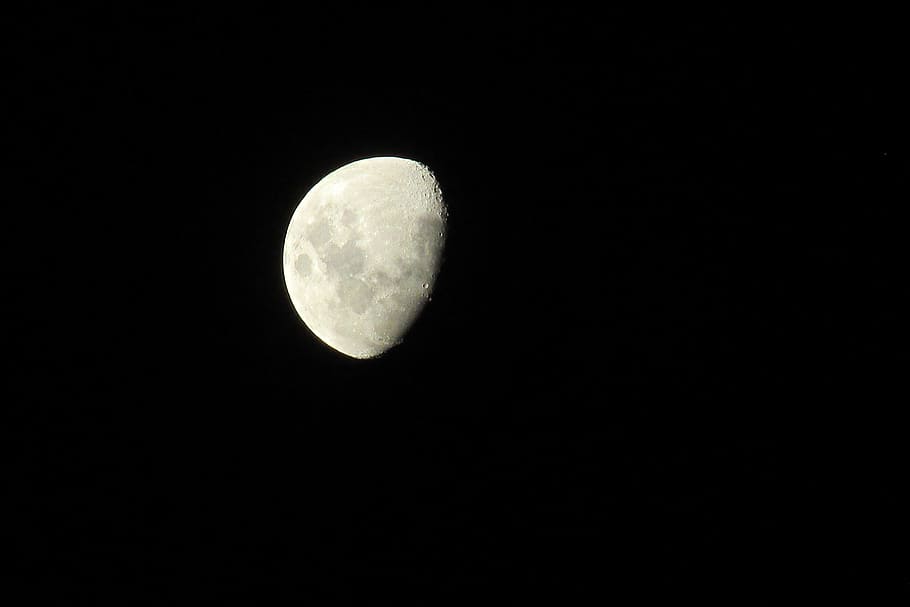 moon, night, crescent moon, space, astronomy, sky, planetary moon HD wallpaper
