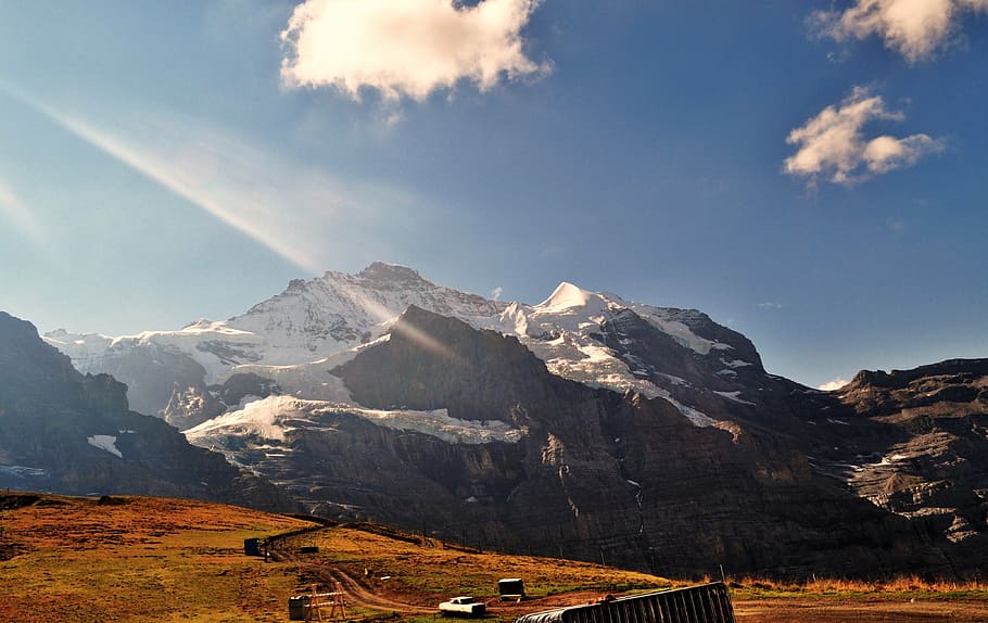 bernese oberland, hiking, switzerland, alpine, landscape, nature, HD wallpaper