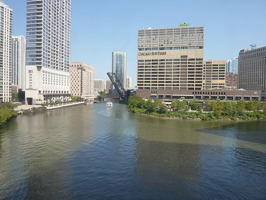 Chicago, Water, River, Waters, homes, skyscraper, architecture HD wallpaper