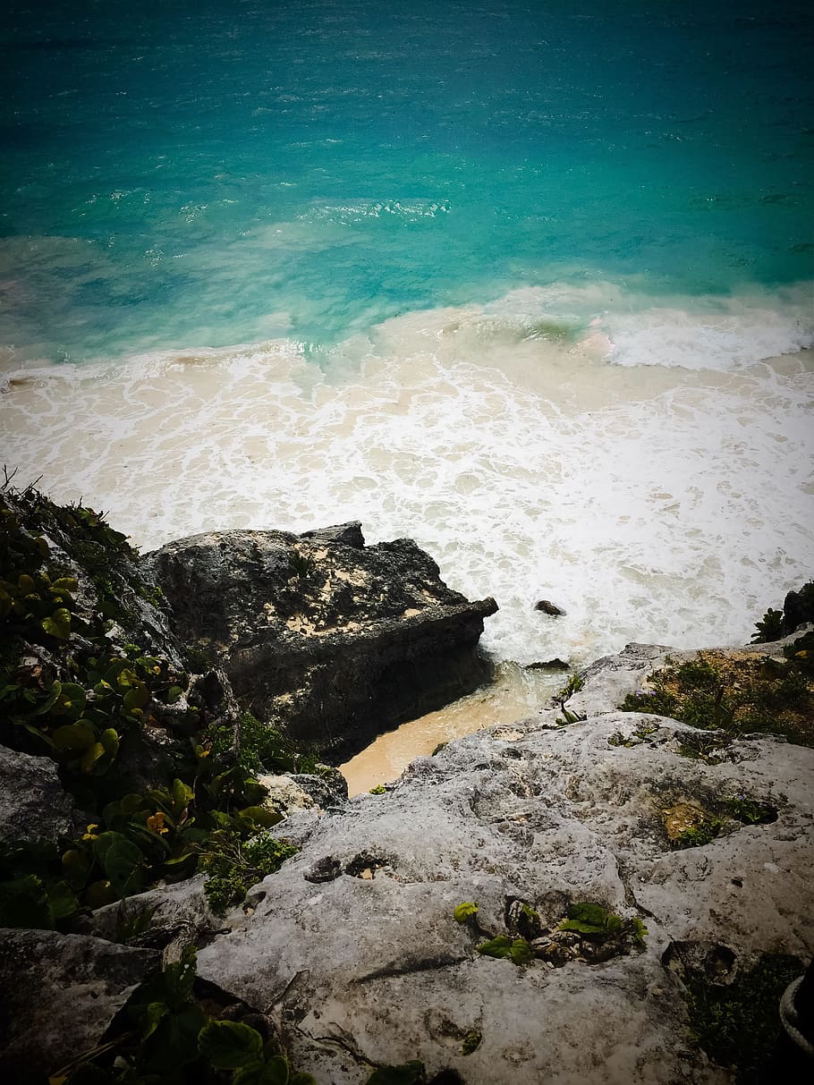 ocean, cliffs, rock, sea, nature, beach, landscape, coast, water HD wallpaper