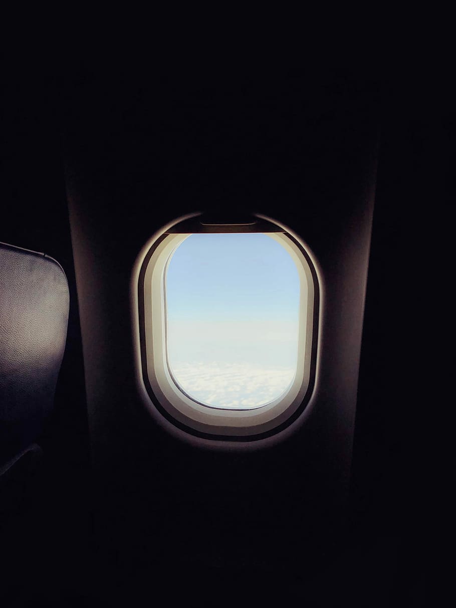 Free download | HD wallpaper: airplane window, untitled, dark, sunlight ...