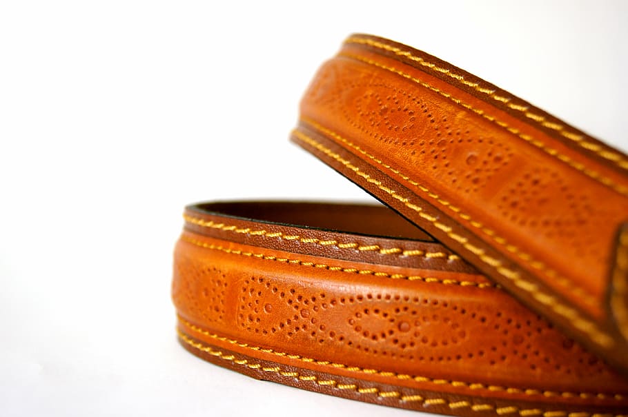 red leather belt, belts, seam, sew, clothes, clothing, style, HD wallpaper