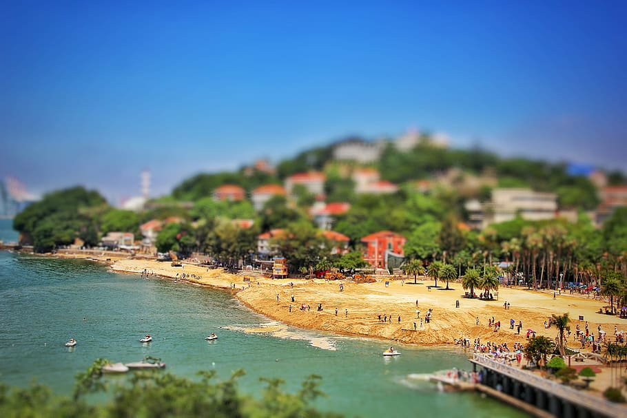 Toy Camera, Island, Shift, architecture, built structure, river HD wallpaper
