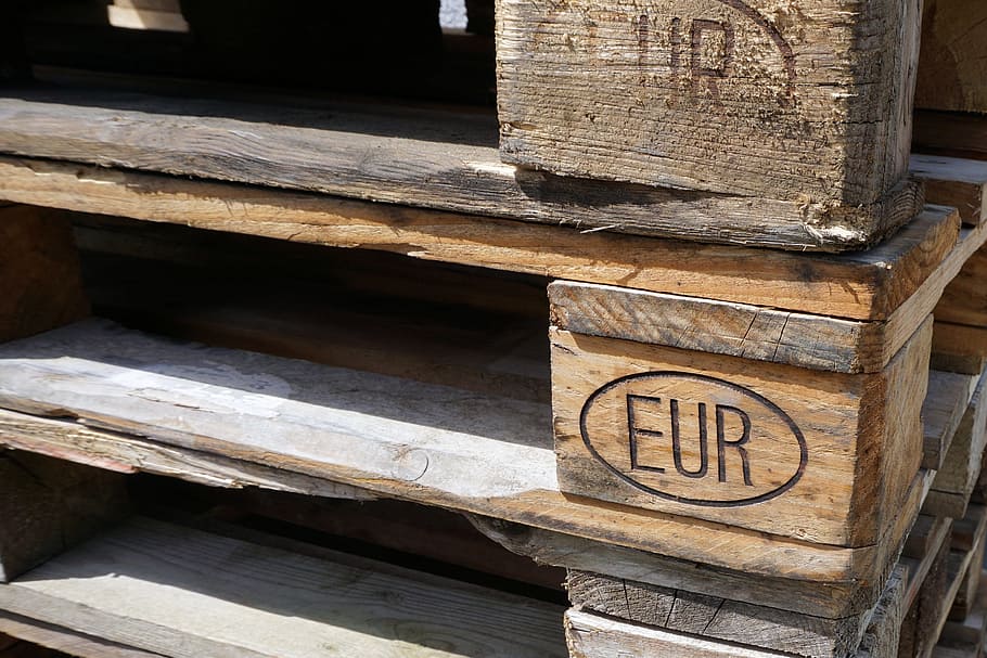 Euro, Pallets, Wood, Industry, euro pallets, pattern, epal, HD wallpaper