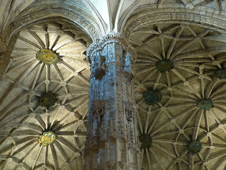 mosteiro dos jerónimos, jeronimo monastery, vault, church, HD wallpaper