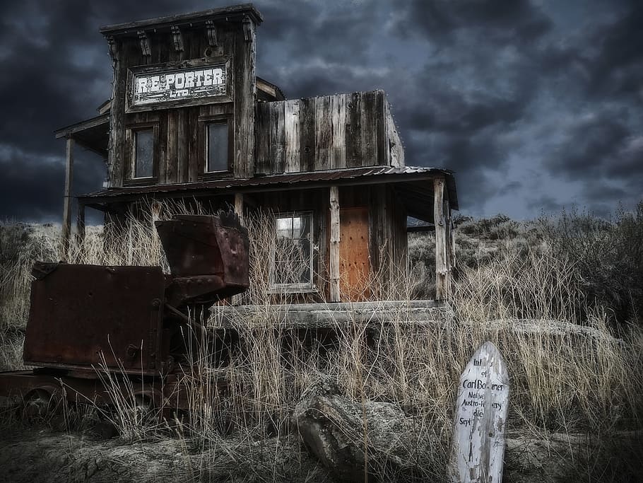 Hd Wallpaper Re Porter Haunted House Ghost Town Forgotten Place Wild West Wallpaper Flare