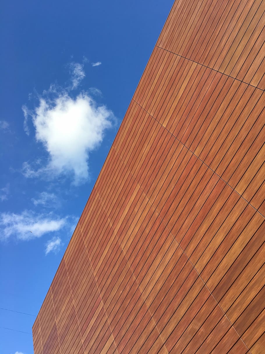 sky, clouds, day, blue, wall, architecture, built Structure HD wallpaper