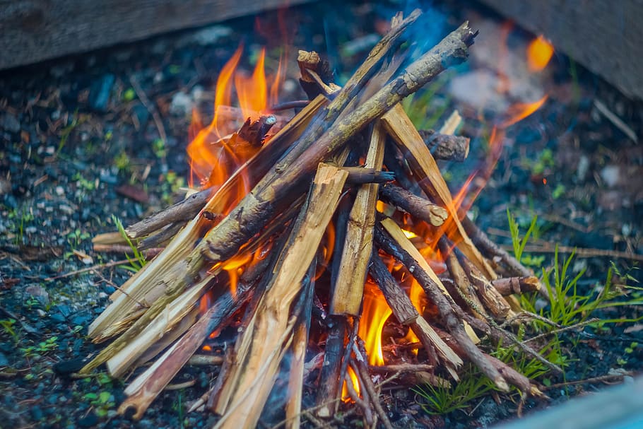 fire, recreation, nature, burning, flame, fire - natural phenomenon HD wallpaper