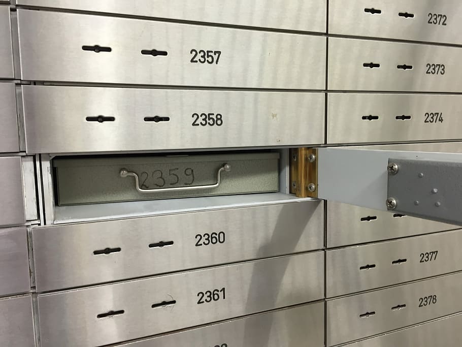 gray deposit box, Bank, Safe, Safe Deposit Box, Security, vault