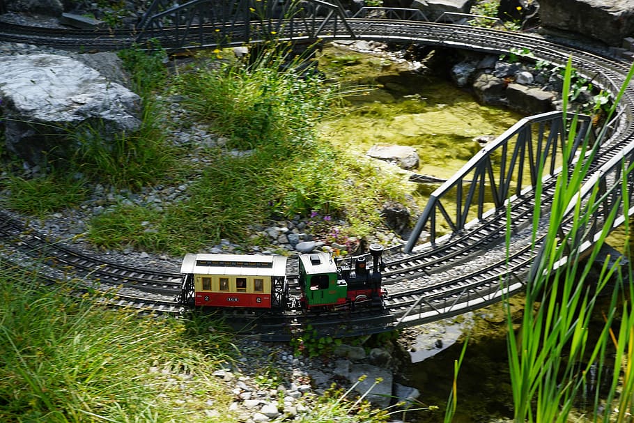 Miniature, Railway, Nature, Train, transport, seemed, mainau HD wallpaper