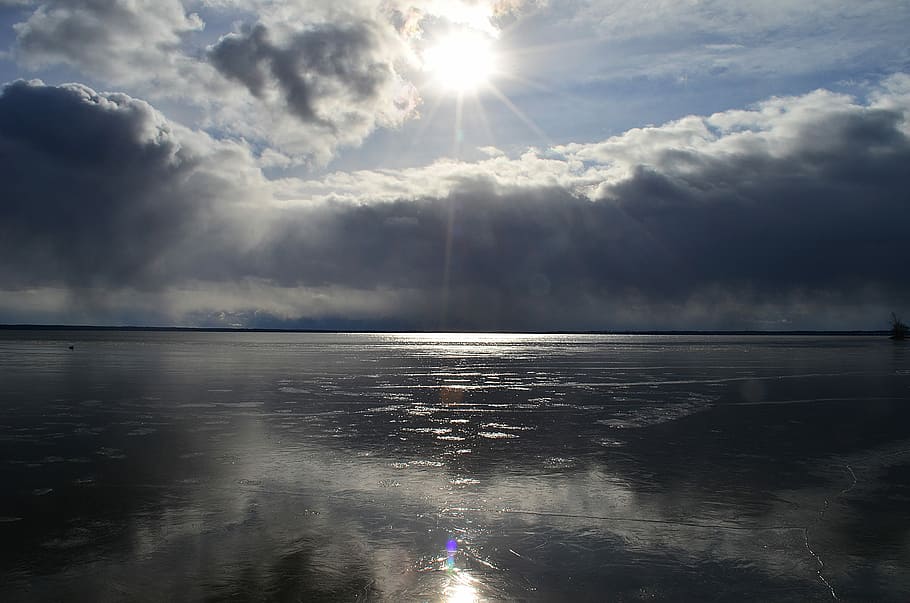 Frozen, Lake, Winter, Ice, Cold, landscape, white, outdoor HD wallpaper