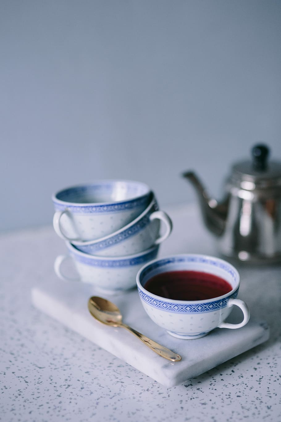 Coffee, Tee, and Cream Puffs, tea, cup, cake, sweet, cup of tea HD wallpaper
