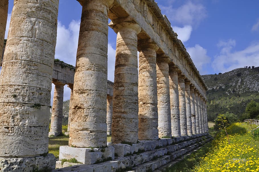 sicily, temple, segesta, italy, history, the past, ancient HD wallpaper