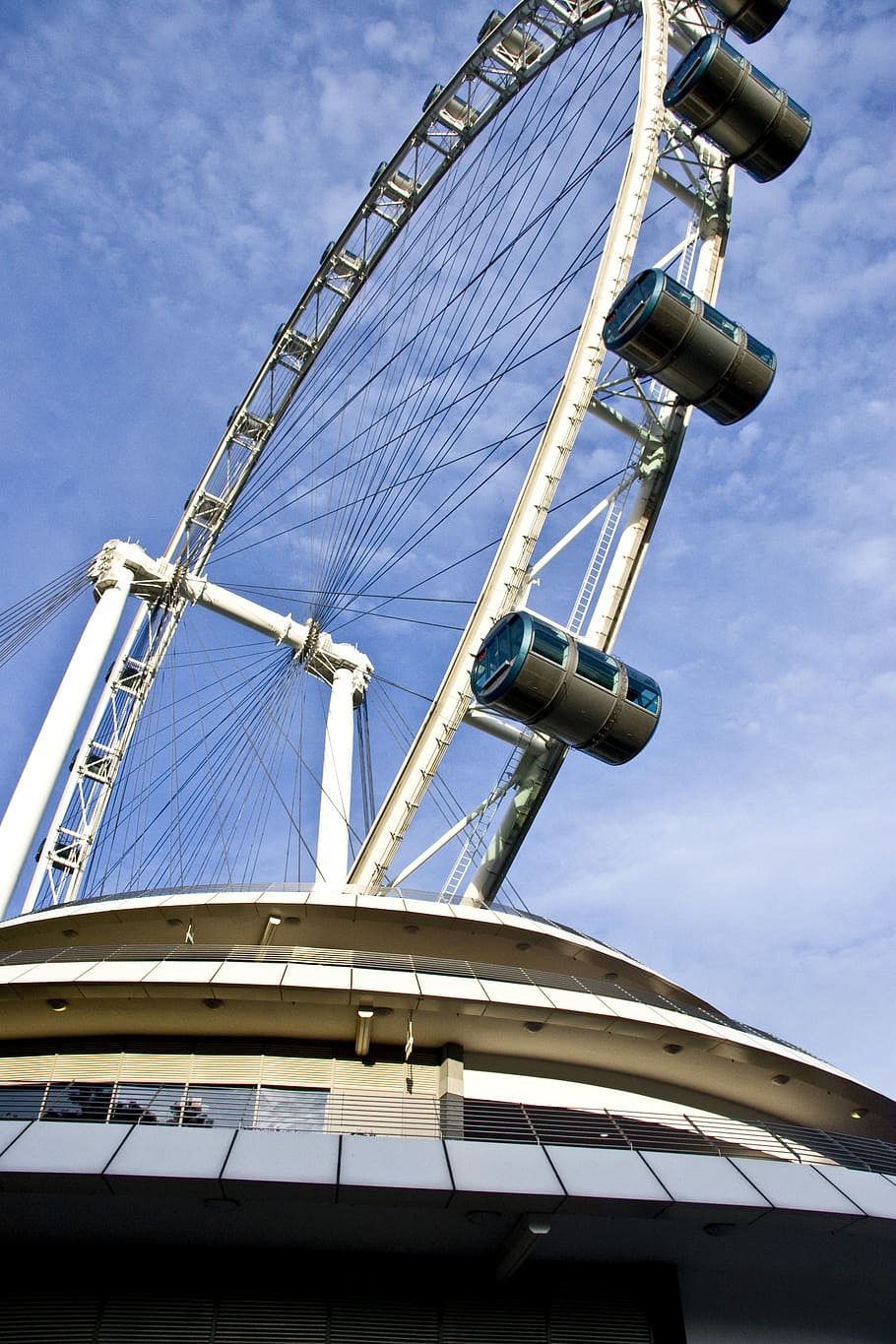 wheel, sky, blue, fun, park, ferris, outdoor, ride, view, carnival HD wallpaper