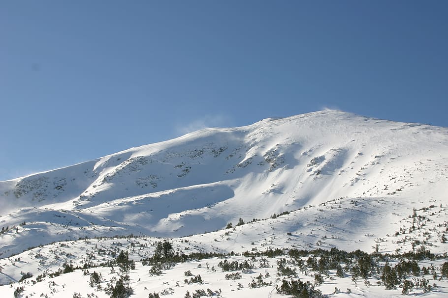 Mountain, Hill, Winter, Snow, Peak, landscape, wilderness, scenery HD wallpaper