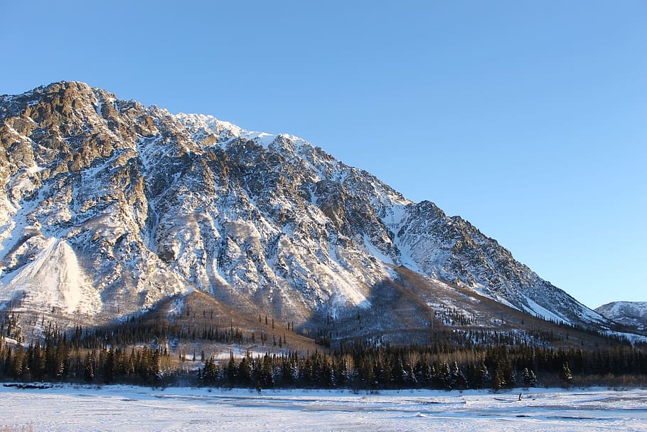 alaska, mountain, white, cold, winter, snow, scenic, wilderness HD wallpaper
