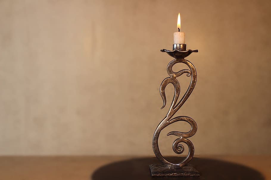 candlestick, forging, metal, forge, indoors, burning, no people HD wallpaper