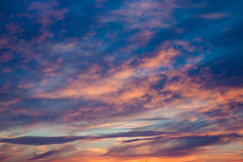 photography of blue sky, white clouds on sky, cloudscape, dramatic sky HD wallpaper
