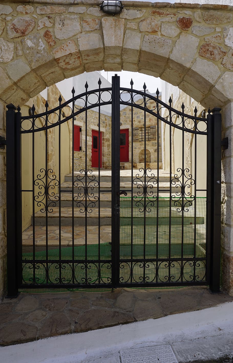 Crete, Island, Greece, gate, entrance, security, protection HD wallpaper