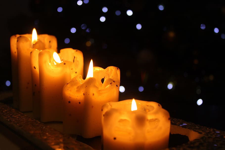 candlelight, holidays, illuminated, fire, burning, flame, no people HD wallpaper