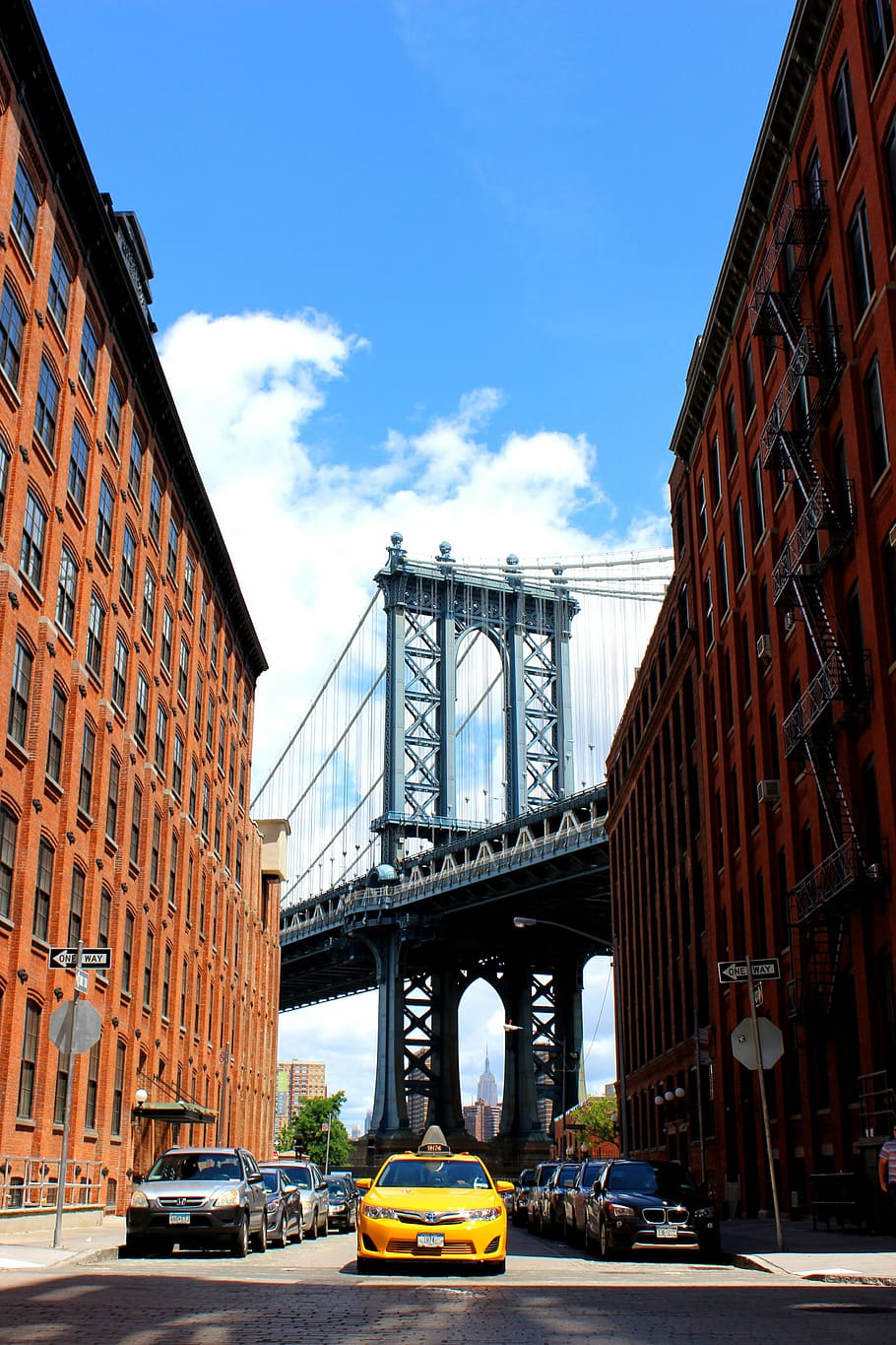 The golden bridge illustration, city, building, new York City HD wallpaper