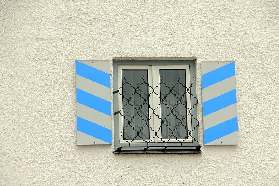 window, stripes, grid, blue white, architecture, facade, wall - Building Feature HD wallpaper