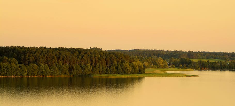 nature, view, landscape, sky, poland, tree, rest, summer, lake HD wallpaper