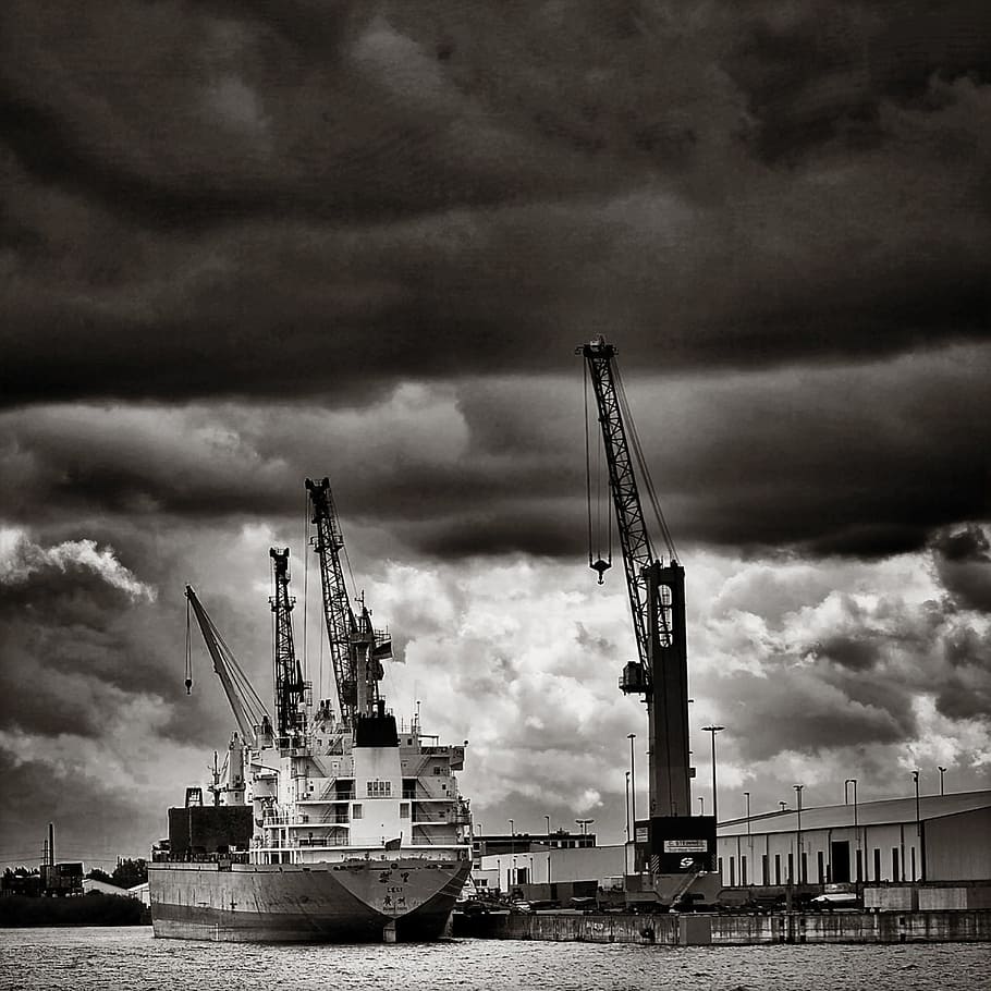 hamburg, port, container, germany, boot, ship, ships, water HD wallpaper