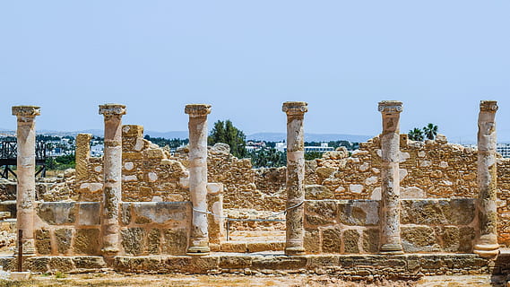 Pillars, Columns, Architecture, remains, ancient, stone, greek HD wallpaper
