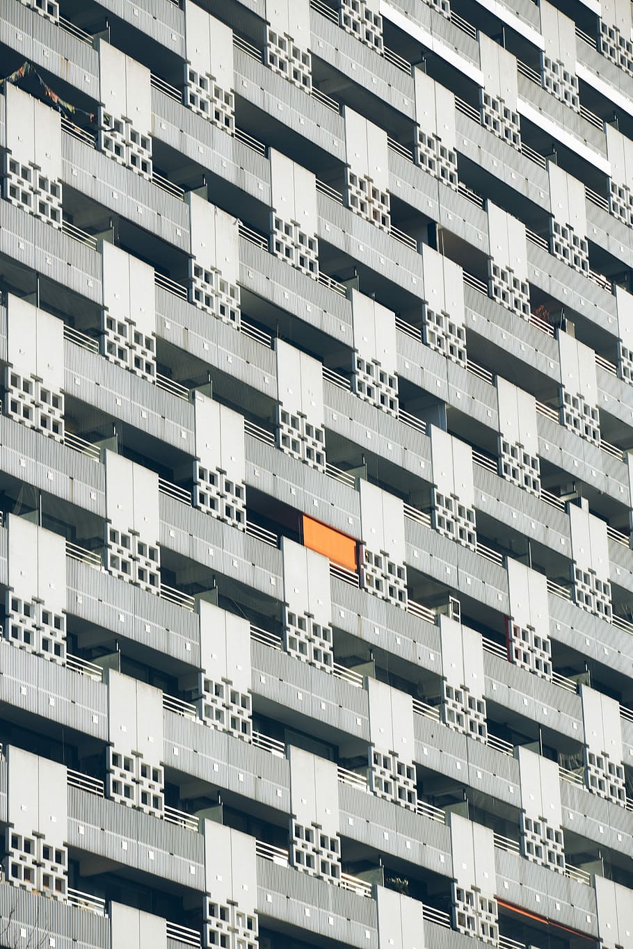 white high-rise building, gray and white building, pattern, architecture HD wallpaper