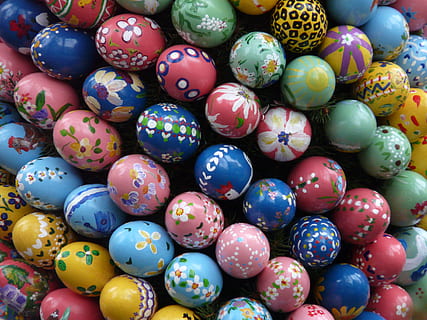 assorted-color faberge egg lot, easter, easter eggs, colorful HD wallpaper