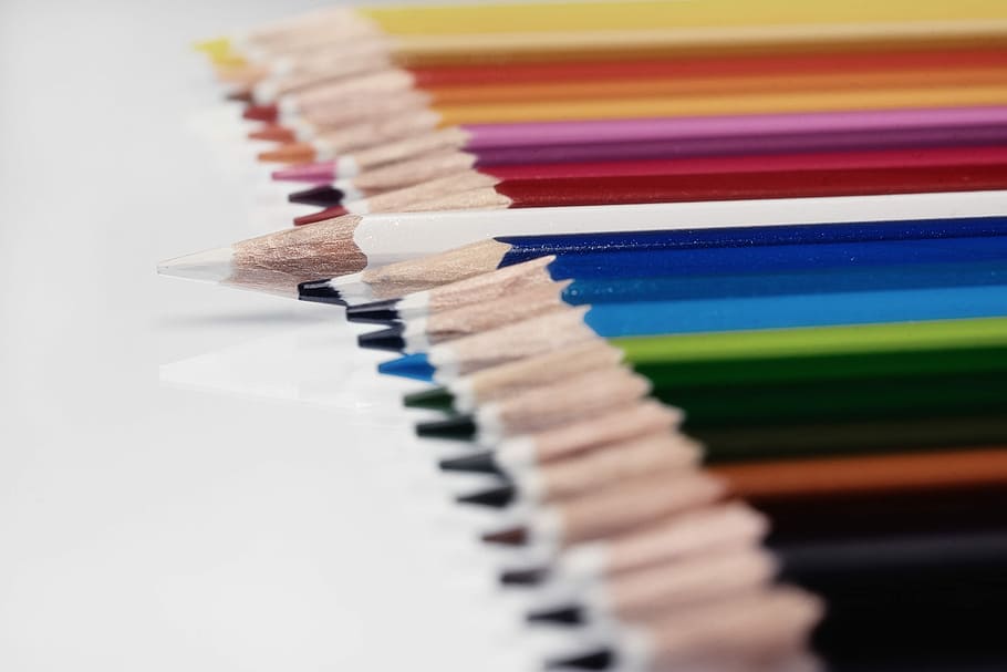 assorted-color pen lot, Colored Pencils, Colour Pencils, pens