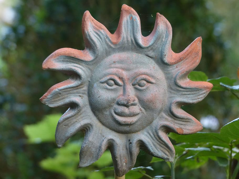 Sun, Deco, Figure, Decoration, Sound, ceramic, garden, face HD wallpaper