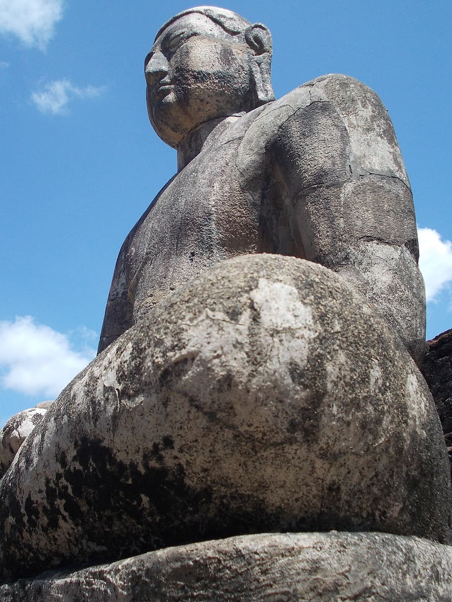 Gautama Buddha statue, ancient, ruins, stones, sri lanka, polonnaruwa HD wallpaper